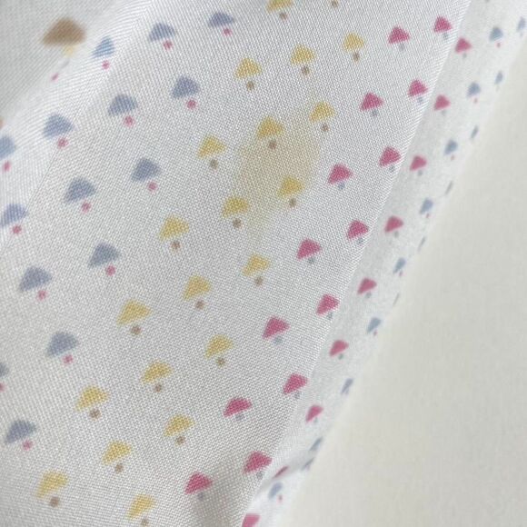 Vintage pleated white & pastel midi skirt - Picture 5 of 6